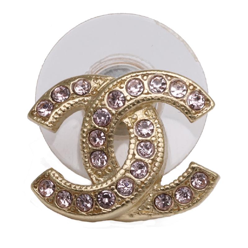 CHANEL Camellia Coco Mark Stone Earrings