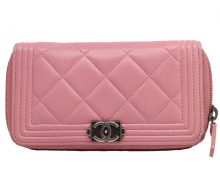 CHANEL Mattrasse Round Zip Wallet