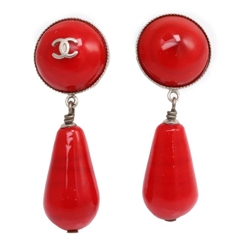 CHANEL Coco mark swing earring