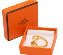 Hermes Cherne Dunkle scarf ring