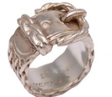 Hermes silver dianne belt ring