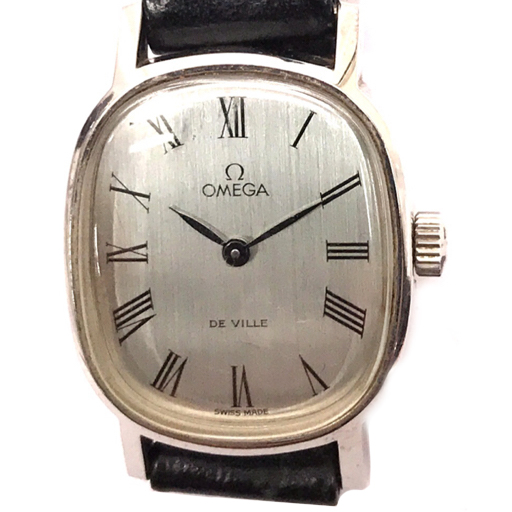Omega devil hand-wound watch silver dial ladies