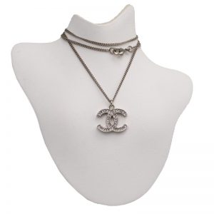 CHANEL coco mark stone pendant