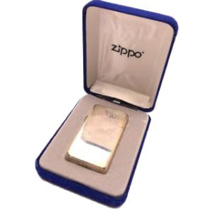 Zippo oil lighter with sterling silver sterling silver box