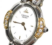 Seiko Credor Quartz Diamond Bezel Ladies Watch