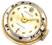 Rolex Precision back cover 18K Manual winding ladies movement only