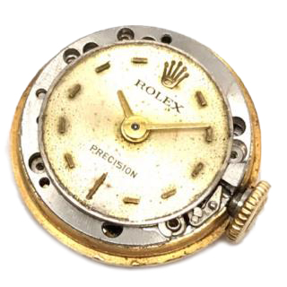 Rolex Precision back cover 18K Manual winding ladies movement only