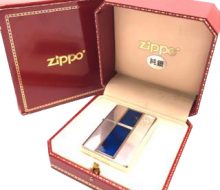 Zippo oil lighter with sterling silver sterling silver box