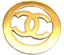 Chanel Cocomark Gold Brooch