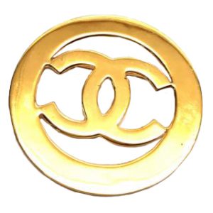 Chanel Cocomark Gold Brooch