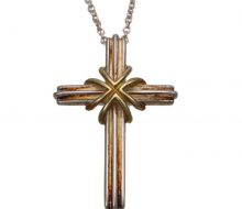 Tiffany SV925, K18 cross pendant