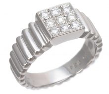 Dior PT900 diamond square ring