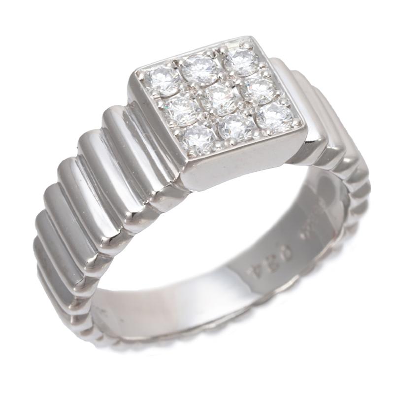Dior PT900 diamond square ring