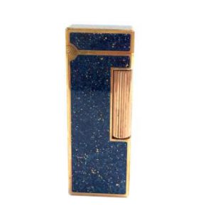 Dunhill roller gas lighter blue gold stone pattern
