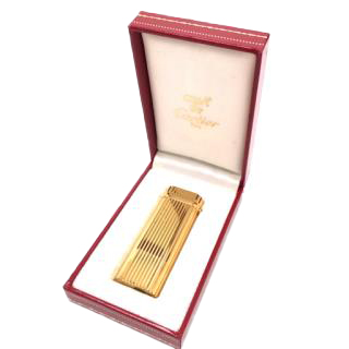 Cartier gas lighter gold with case