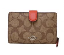 Coach Heritage Signature 2-fold compact wallet