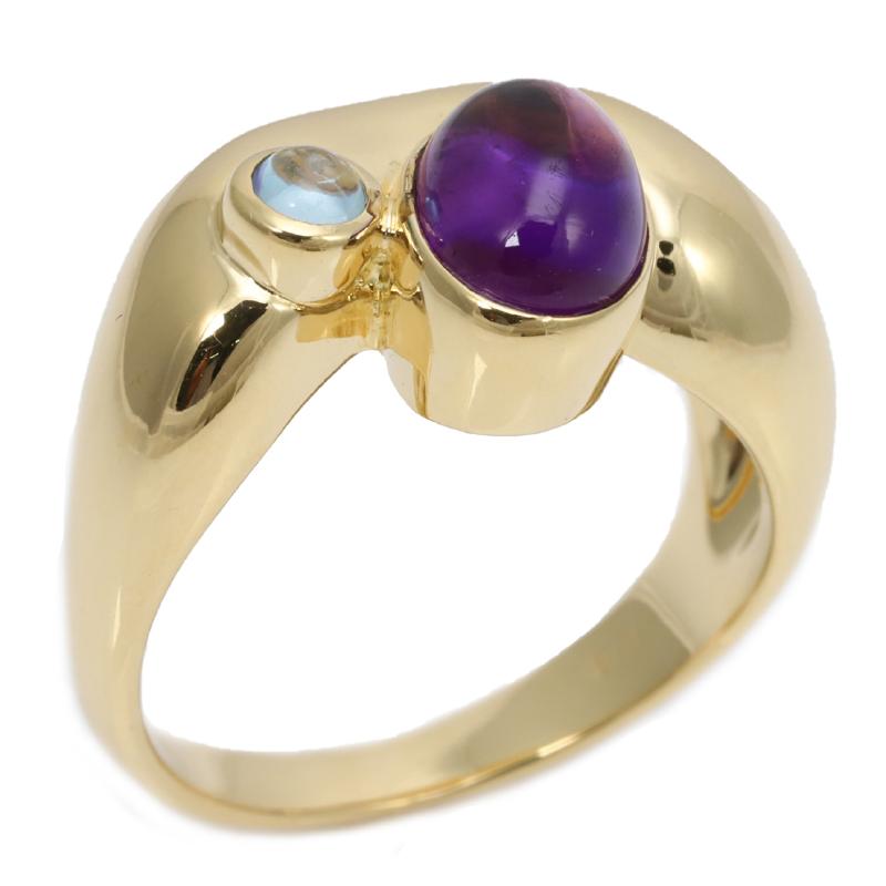Design ring with K18 amethyst