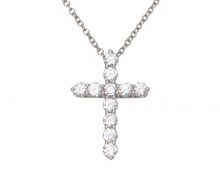 Tiffany Cross Diamond Pendant PT950