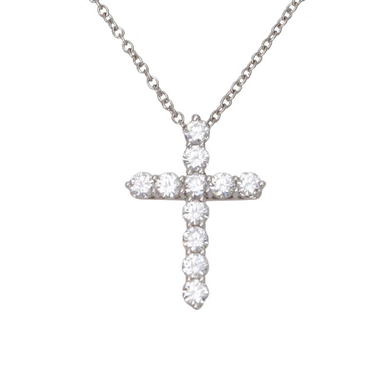 Tiffany Cross Diamond Pendant PT950
