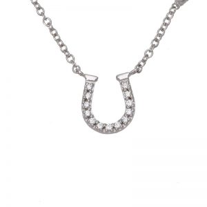 Tiffany Horseshoe Diamond Necklace K18WG
