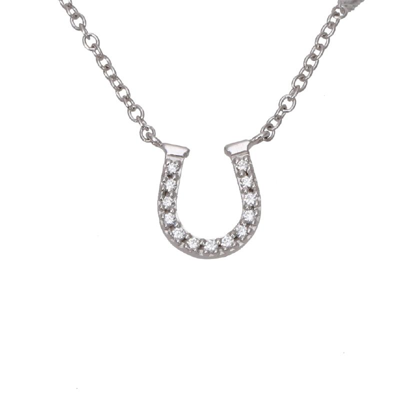 Tiffany Horseshoe Diamond Necklace K18WG