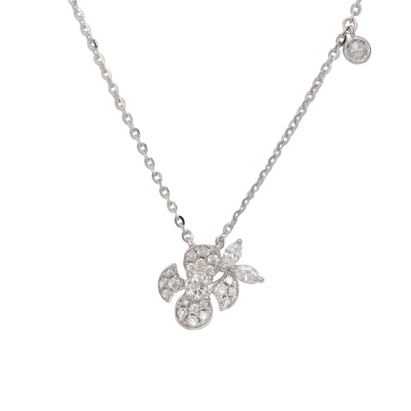 Design necklace PT950 with diamond