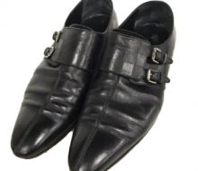 Louis Vuitton Damier Double Monk Leather Shoes