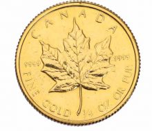 Maple gold coin 1/4 oz 24 gold