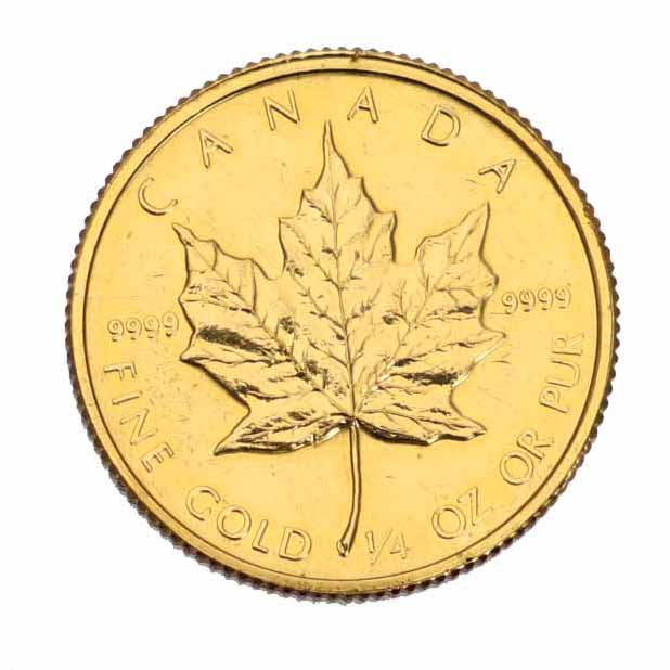 Maple gold coin 1/4 oz 24 gold