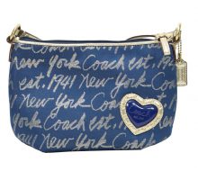 Coach script look shoulder pouch