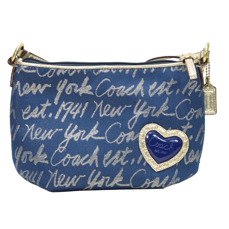 Coach script look shoulder pouch