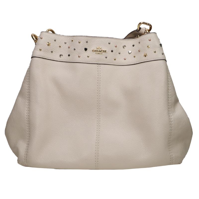 Coach Stardust Studded Leather Semi Shoulder