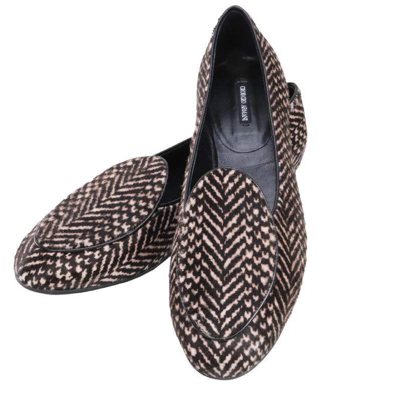 Giorgio Armani Ladies Suede Flat Shoes
