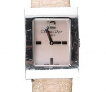 Christian Dior Ladies Leather Belt Quartz