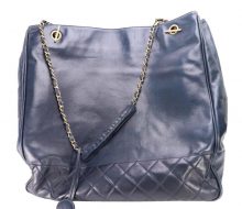 Chanel Matrasse leather vertical chain shoulder bag