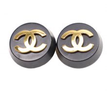 Chanel Coco Button Earrings