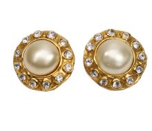 Chanel fake pearl earrings