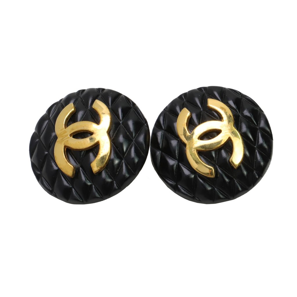 Chanel Coco Mark Matrasse Vintage Earrings