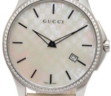 Gucci bezel diamond shell dial men's quartz