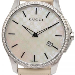 Gucci bezel diamond shell dial men's quartz