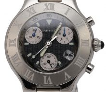 Cartier Chronoscuff Men's Date Chrono Rubber Belt Quartz