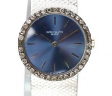 Patek Philippe K18WG Bezel Diamond Ladies Manual Winding