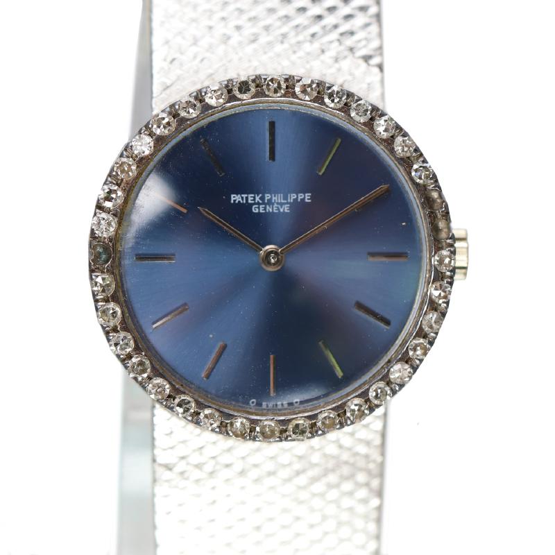 Patek Philippe K18WG Bezel Diamond Ladies Manual Winding