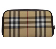 Burberry round zip wallet