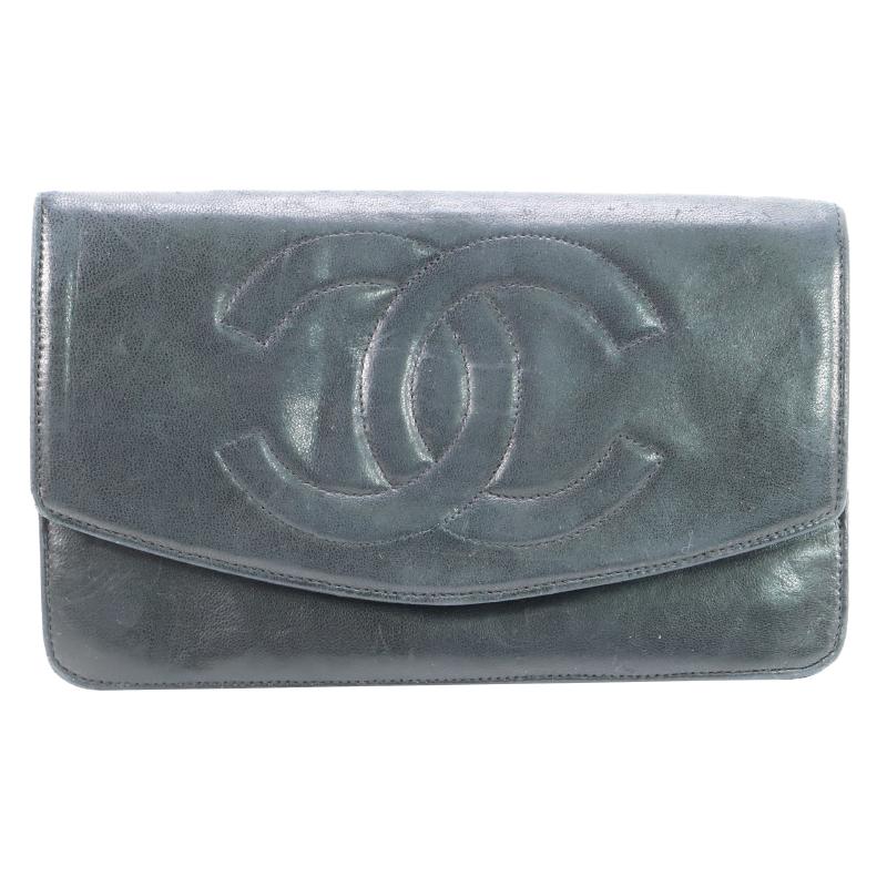 Chanel Coco Mark Lambskin Bi-Fold Wallet