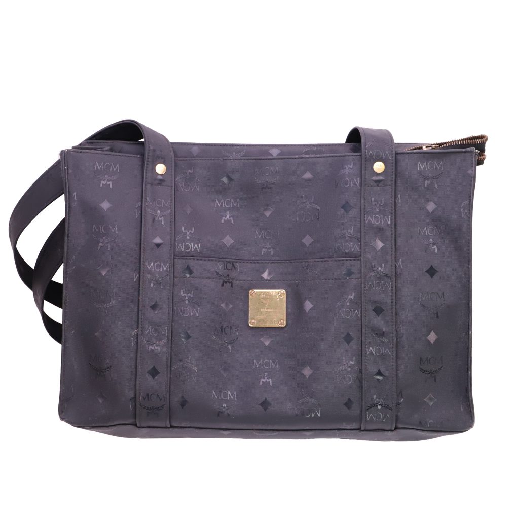 MCM nylon semi-shoulder tote bag